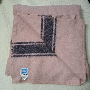 Vintage Ayers Wool Blend Pink Blanket